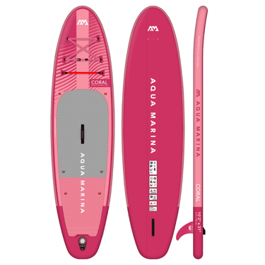 Aqua Marina 10’2” Coral 2023 Inflatable Paddle Board front back side
